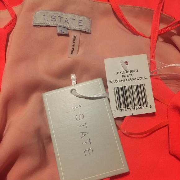 1. State Romper Size Large Coral NWT - Picture 7 of 7